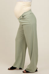 Light Olive Maternity Dress Pants