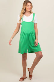 Green Ribbed Maternity Romper