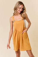 Orange Ribbed Maternity Romper