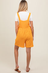 Orange Ribbed Maternity Romper