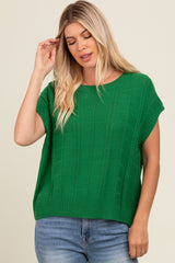 Jade Knit Short Sleeve Sweater Top