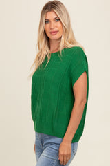 Jade Knit Short Sleeve Sweater Top