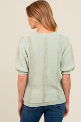 Light Olive Textured V-Neck Short Sleeve Maternity Cardigan