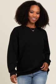 Black Drop Shoulder Sweatshirt