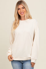 Ivory Drop Shoulder Maternity Sweatshirt