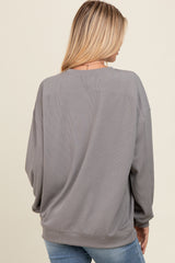 Grey Drop Shoulder Sweatshirt