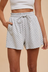 Grey Checkered Shorts