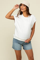 Ivory Terry Raw Trim Maternity Top