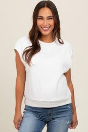 Ivory Terry Raw Trim Maternity Top