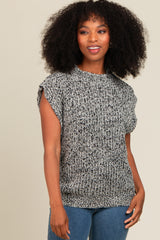 Black Multicolor Maternity Sweater Vest