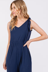 Navy Tie Strap Jumpsuit