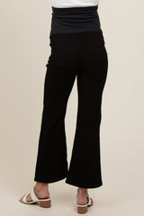 Black Fitted Ankle Length Maternity Pants