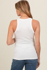 Ivory Basic Ribbed Maternity Tank Top