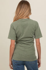 Olive Basic Maternity T-Shirt