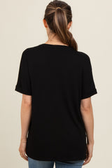 Black Relaxed Fit Maternity T-Shirt