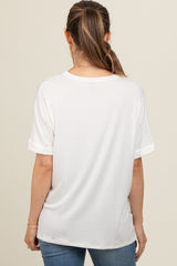 White Relaxed Fit Maternity T-Shirt