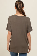 Olive Relaxed Fit Maternity T-Shirt