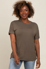 Olive Relaxed Fit Maternity T-Shirt