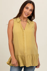 Mustard Collared Maternity Tank