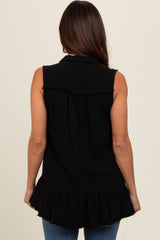 Black Collared Maternity Tank