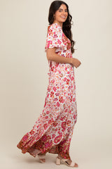 Ivory Mixed Floral Maxi Dress