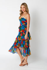 Blue Multi Floral Dress