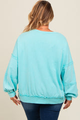 Aqua Raw Hem Detail Maternity Plus Pullover Top