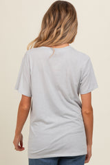 Heather Grey Basic Maternity Tee