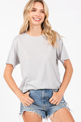 Heather Grey Basic Maternity Tee