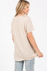 Beige Basic Tee