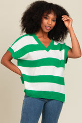 Jade Striped V-Neck Maternity Sweater Top