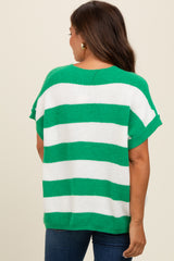 Jade Striped V-Neck Maternity Sweater Top