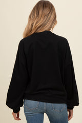 Black Colorblock Maternity Pullover Top