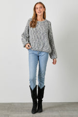 Grey Multi-Colored Sweater