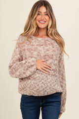 Mauve Multi-Colored Maternity Sweater