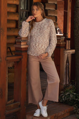 Mauve Multi-Colored Maternity Sweater