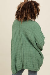 Olive Chunky Knit Dolman Cardigan