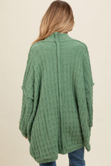 Olive Chunky Knit Dolman Maternity Cardigan