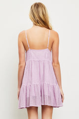 Pink Lavender Ruffle Mini Dress