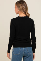 Black Basic Soft Knit Sweater