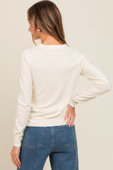 Ivory Basic Soft Knit Sweater