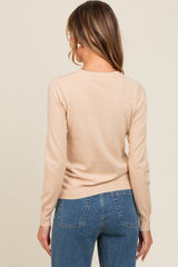 Beige Basic Soft Knit Sweater