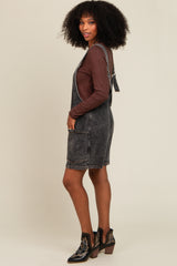 Charcoal Denim Scoop Neck Short Overall