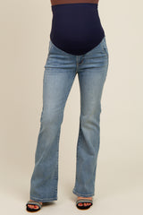 Light Blue Bootcut Maternity Jeans