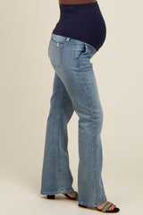 Light Blue Bootcut Maternity Jeans