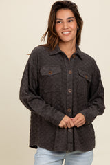 Black Checker Plaid Button Down Shirt