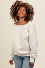 Heather Grey One Shoulder Sweatshirt