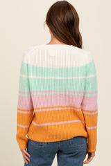 Mint Green Mixed Stripe Sweater