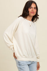 Cream Vintage Wash Relaxed Fit Sweatshirt