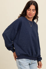 Navy Blue Heather Crewneck Sweatshirt